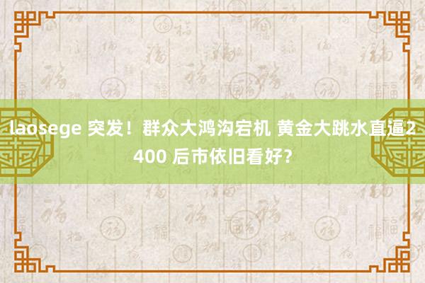 laosege 突发！群众大鸿沟宕机 黄金大跳水直逼2400 后市依旧看好？