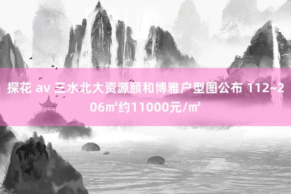 探花 av 三水北大资源颐和博雅户型图公布 112~206㎡约11000元/㎡